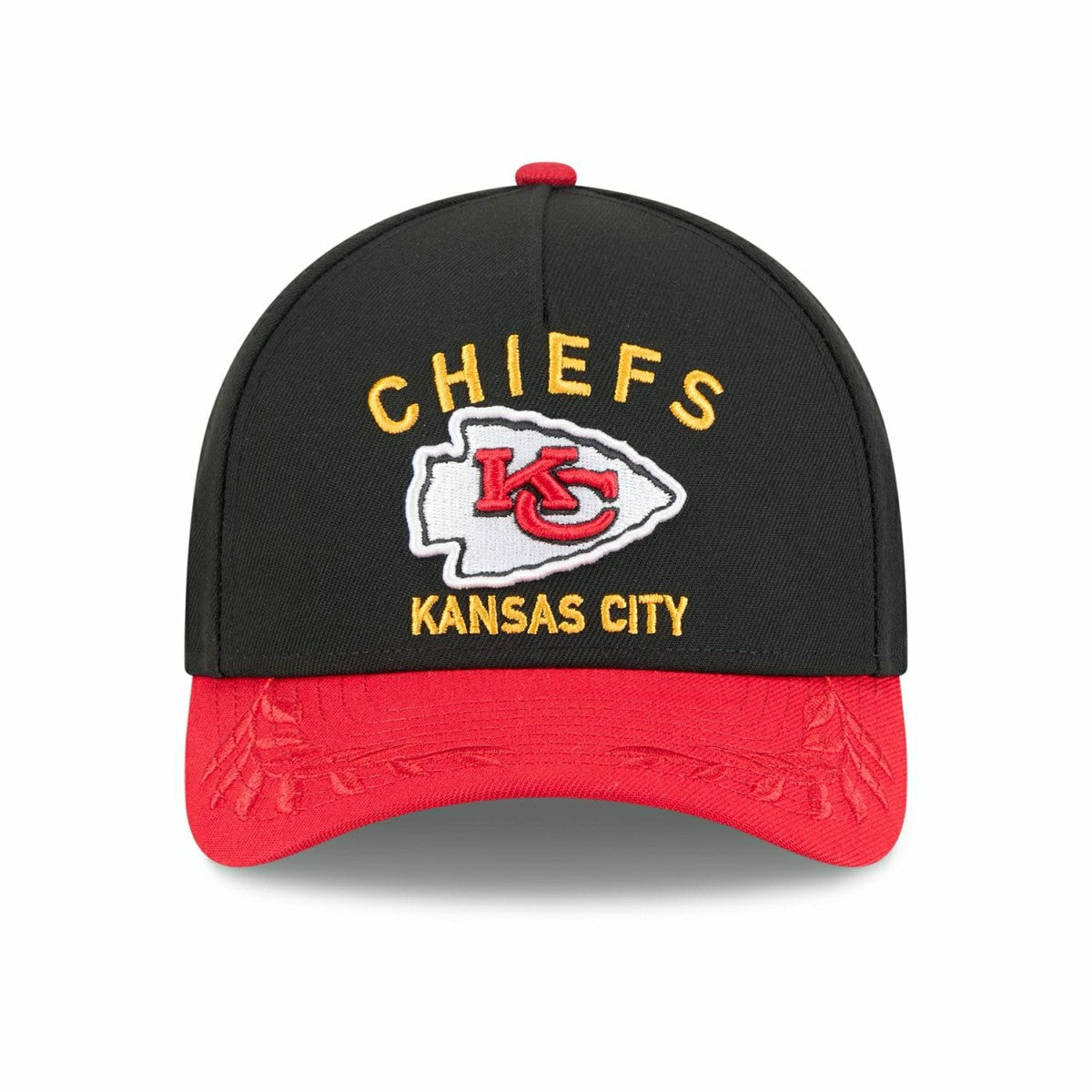 Kansas City Chiefs 2025 NFL Draft 9FORTY M-Crown A-Frame Snapback Cap Black Lifestyle