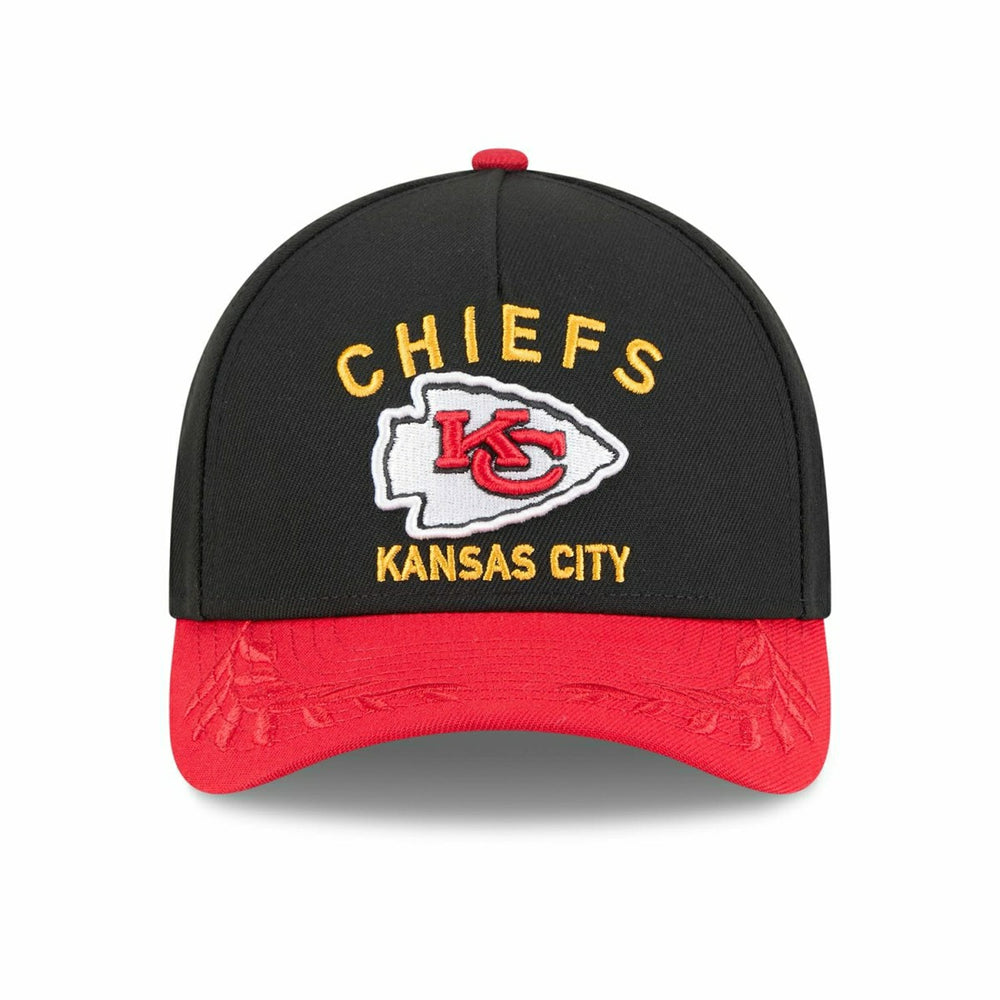 Kansas City Chiefs 2025 NFL Draft 9FORTY M-Crown A-Frame Snapback Cap Black Lifestyle