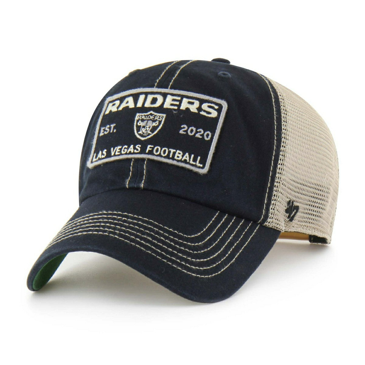 Las Vegas Raiders Vintage Wabash '47 Clean Up Trucker NFL Cap Black Taass sale