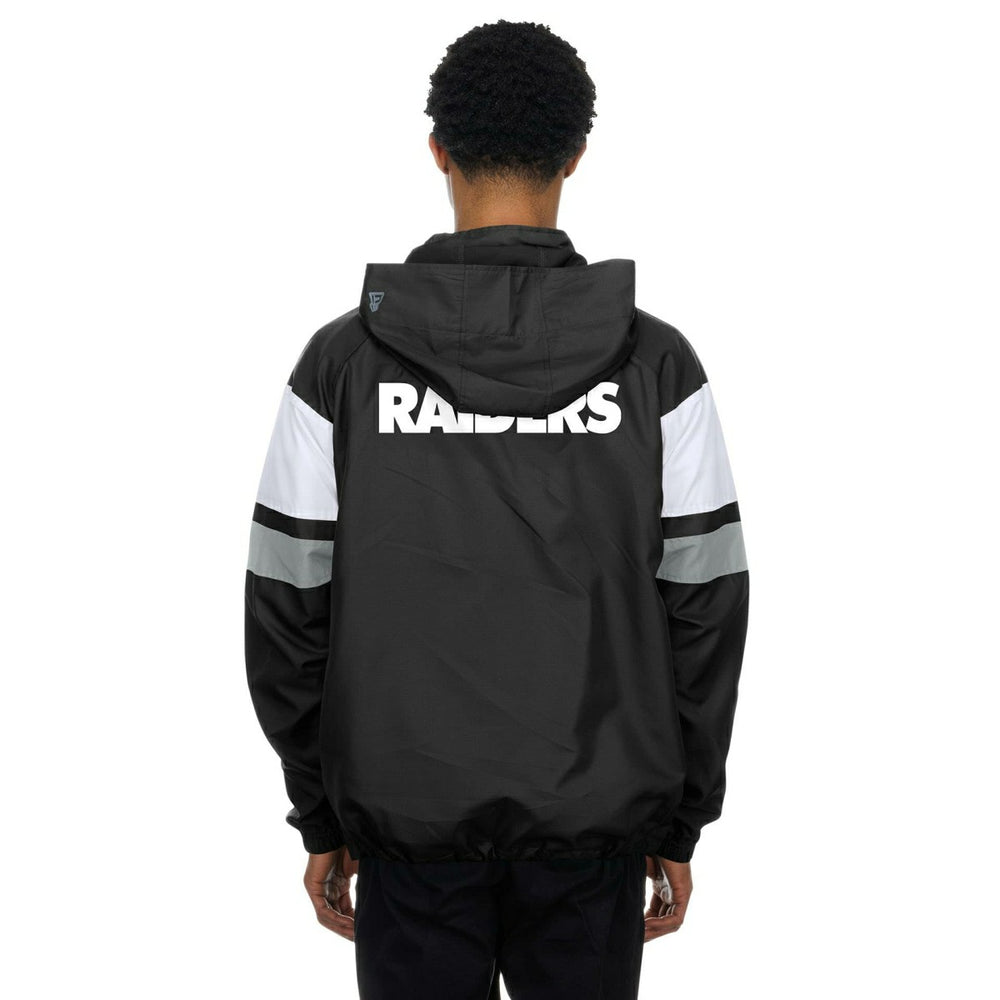 Las Vegas Raiders NFL Quarter Zip Windbreaker Jacket Black Taass US