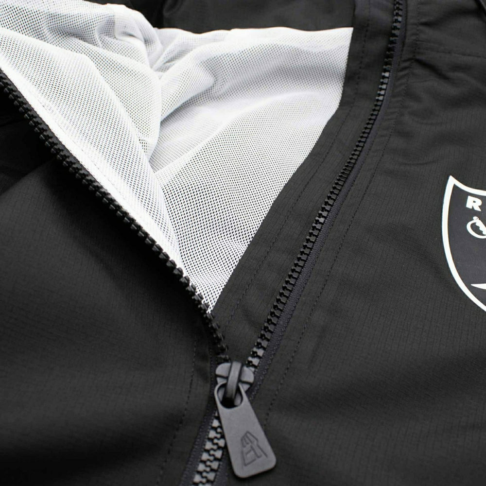 Las Vegas Raiders NFL Quarter Zip Windbreaker Jacket Black Taass US