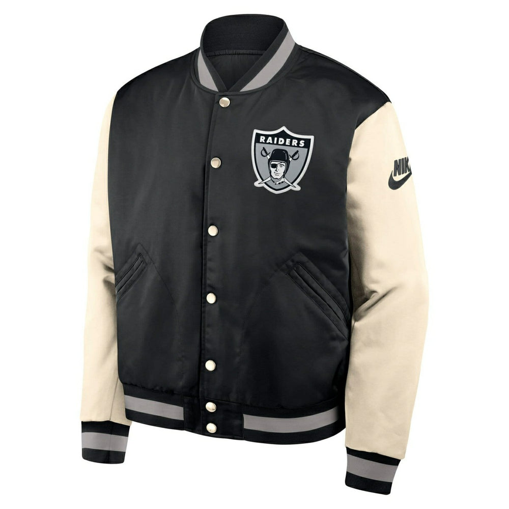 Las Vegas Raiders Rewind Legacy Bomber Jacket Black/Cream Fashion