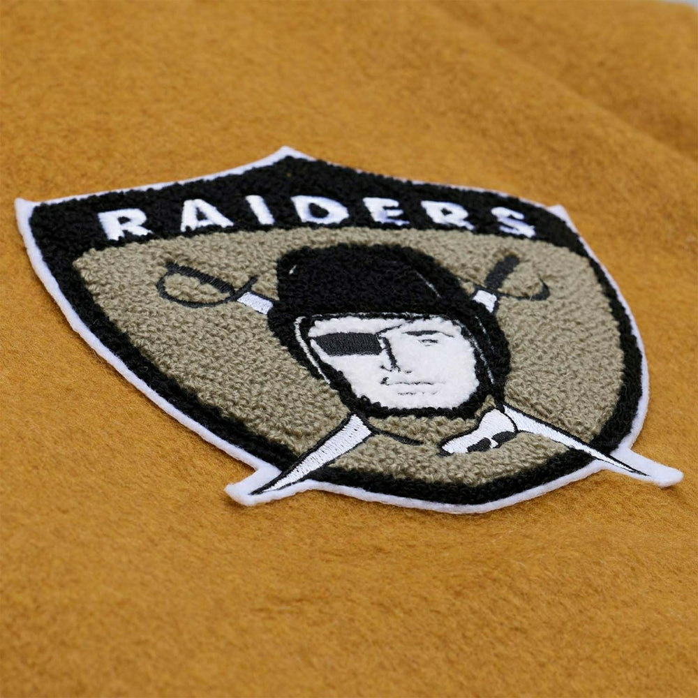 Oakland Raiders Dusted Varsity NFL Jacket Brown/Cream Lifestyle