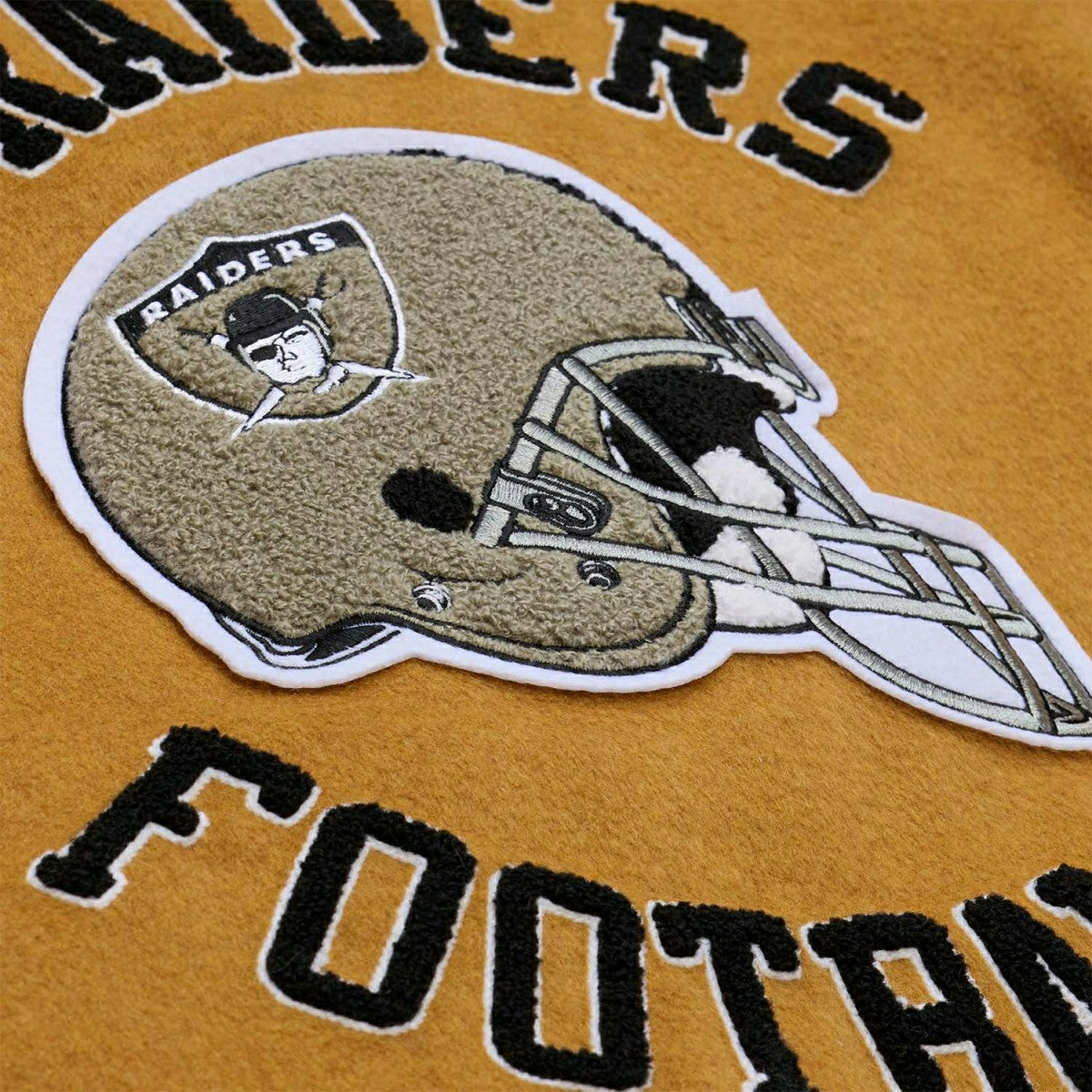 Oakland Raiders Dusted Varsity NFL Jacket Brown/Cream Lifestyle