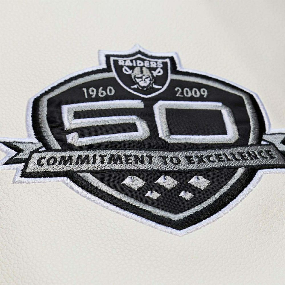 Oakland Raiders Dusted Varsity NFL Jacket Brown/Cream Lifestyle