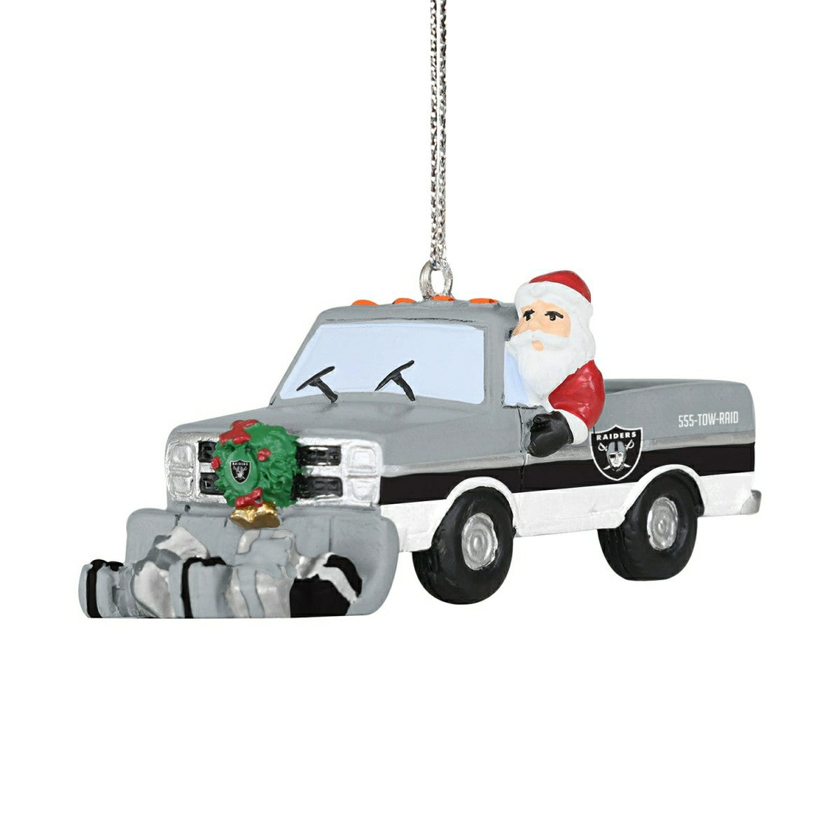 Las Vegas Raiders NFL Snow Plow Truck Christmas Ornament Fashion