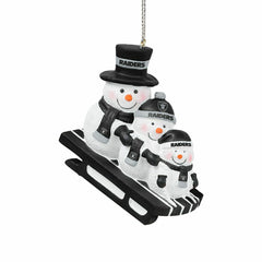 Las Vegas Raiders NFL Sledding Snowmen Christmas Ornament Taass sale