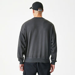 Las Vegas Raiders Washed Oversized NFL Crew Neck Sweater Dark Gray Classic