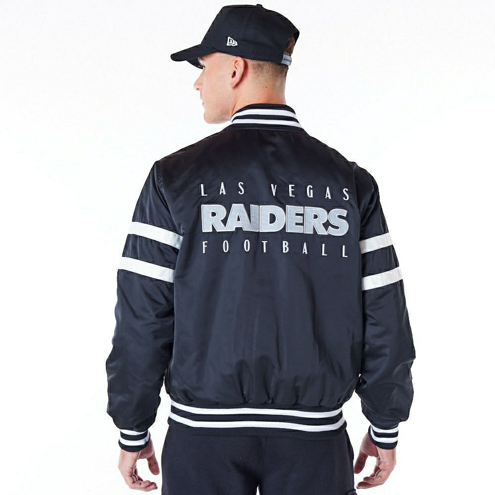 Las Vegas Raiders NFL Sport Classics Satin Jacket Black Fashion
