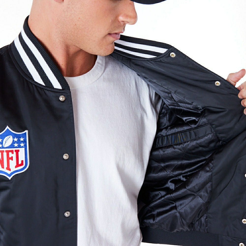 Las Vegas Raiders NFL Sport Classics Satin Jacket Black Fashion