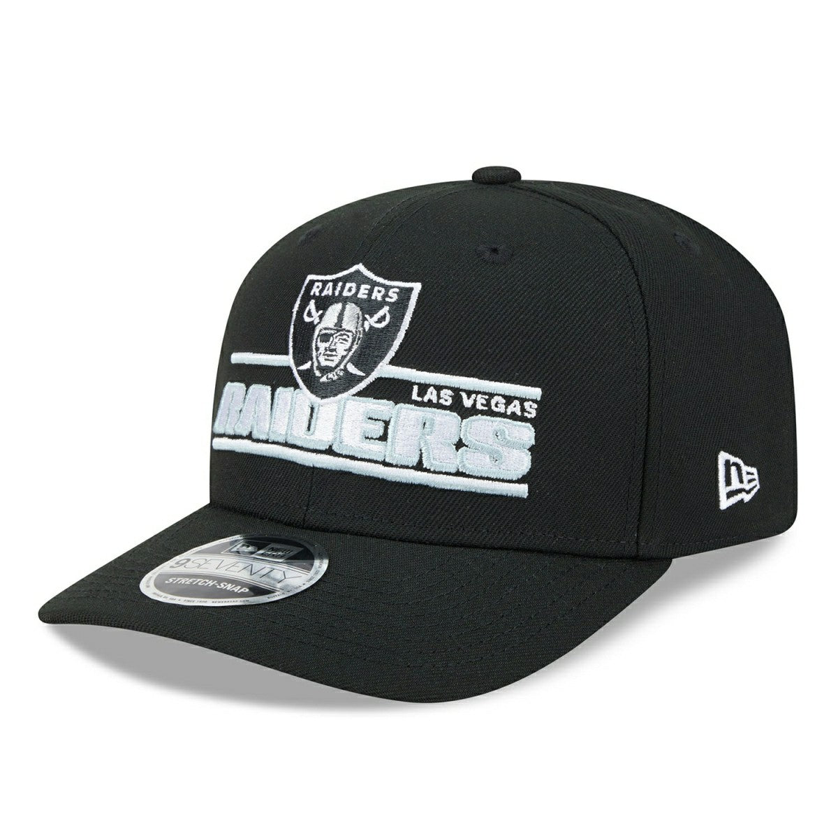Las Vegas Raiders NFL Stated 9SEVENTY Stretch-Snap Cap Black Lifestyle