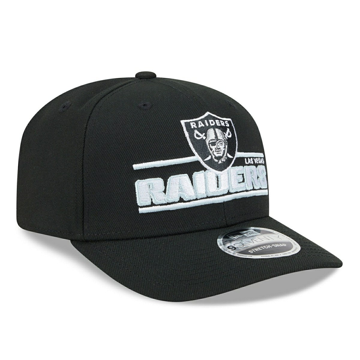 Las Vegas Raiders NFL Stated 9SEVENTY Stretch-Snap Cap Black Lifestyle