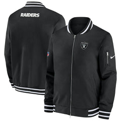 Las Vegas Raiders NFL Sideline Nike Coach Bomber Jacket Taass sale
