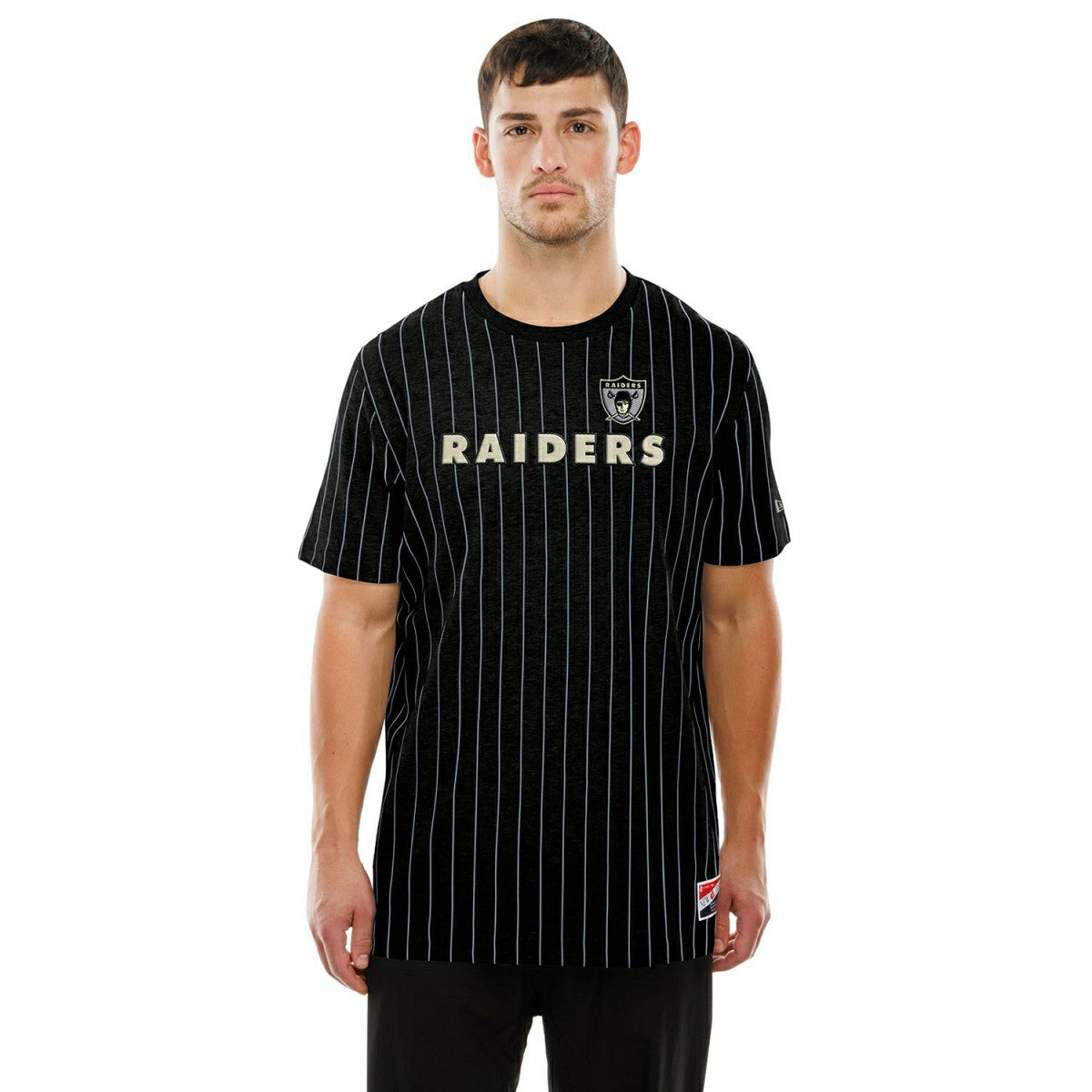 Las Vegas Raiders Retro Stripe NFL T-Shirt Black Fashion