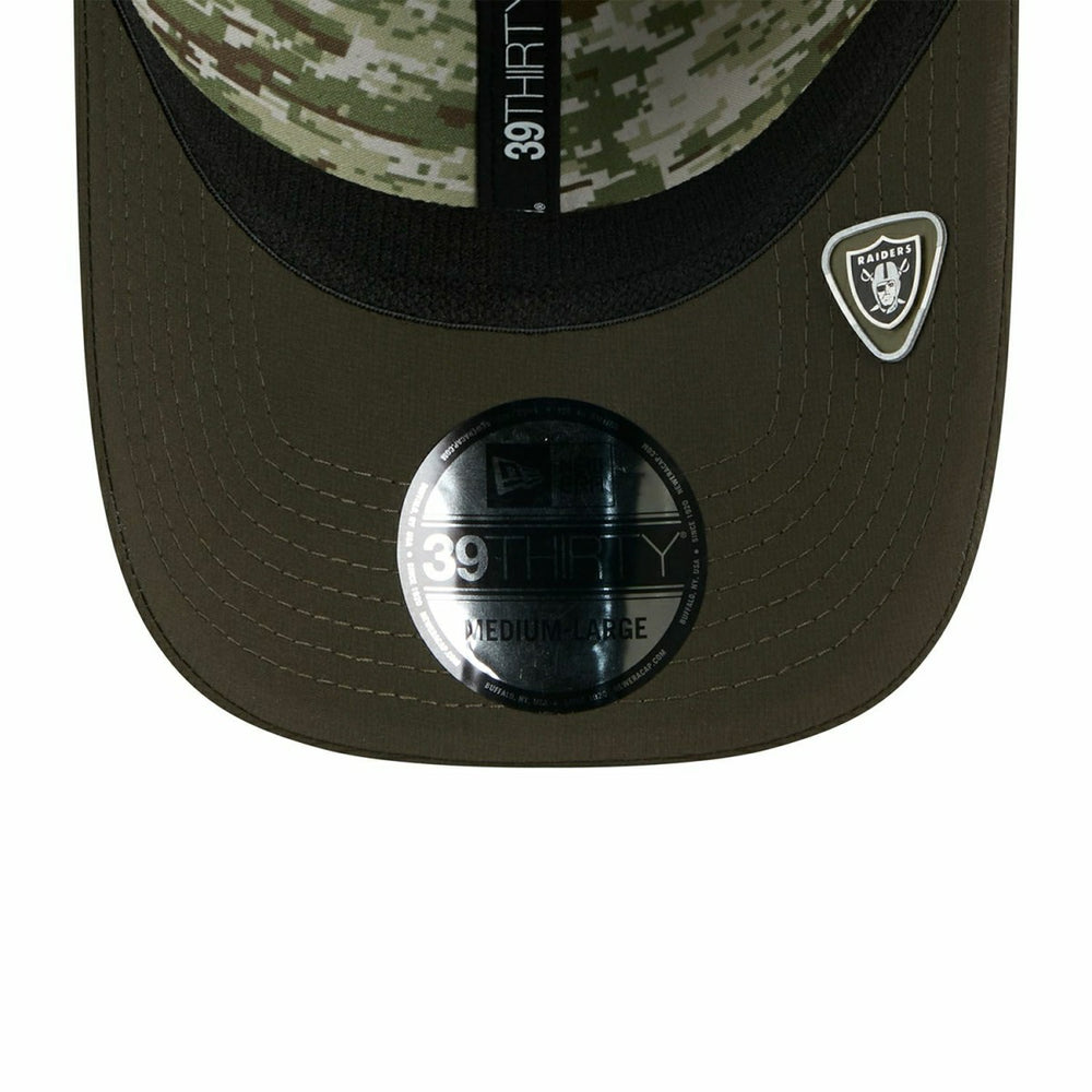 Las Vegas Raiders 2025 NFL Salute to Service 39THIRTY Flex Cap Olive Taass sale