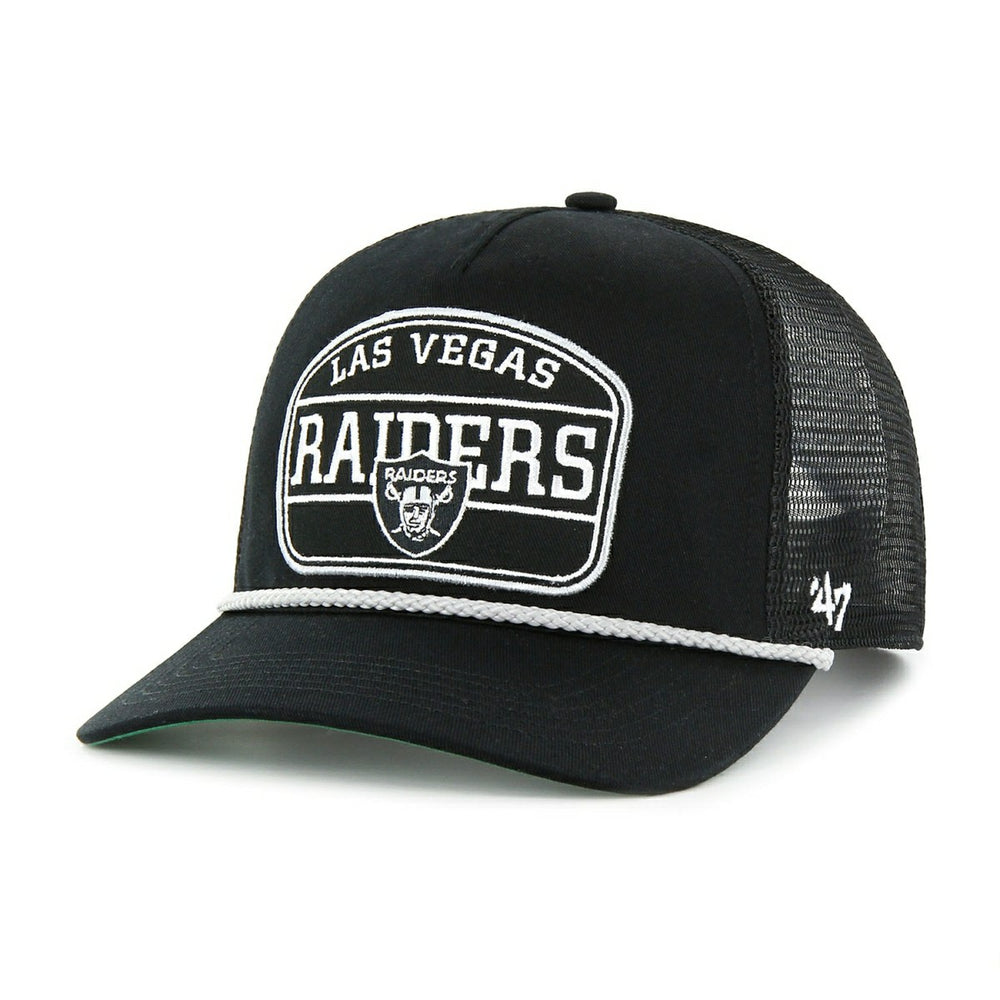 Las Vegas Raiders Hone Rope '47 Hitch RF Snapback Trucker NFL Cap Black Taass for sale