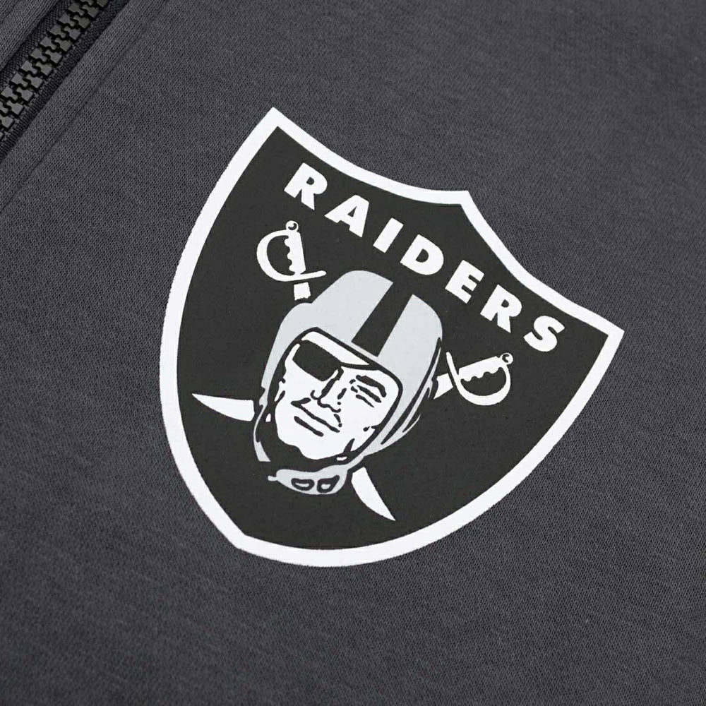 Las Vegas Raiders Playbook NFL Full-Zip Fleece Hoodie Anthracite Taass US