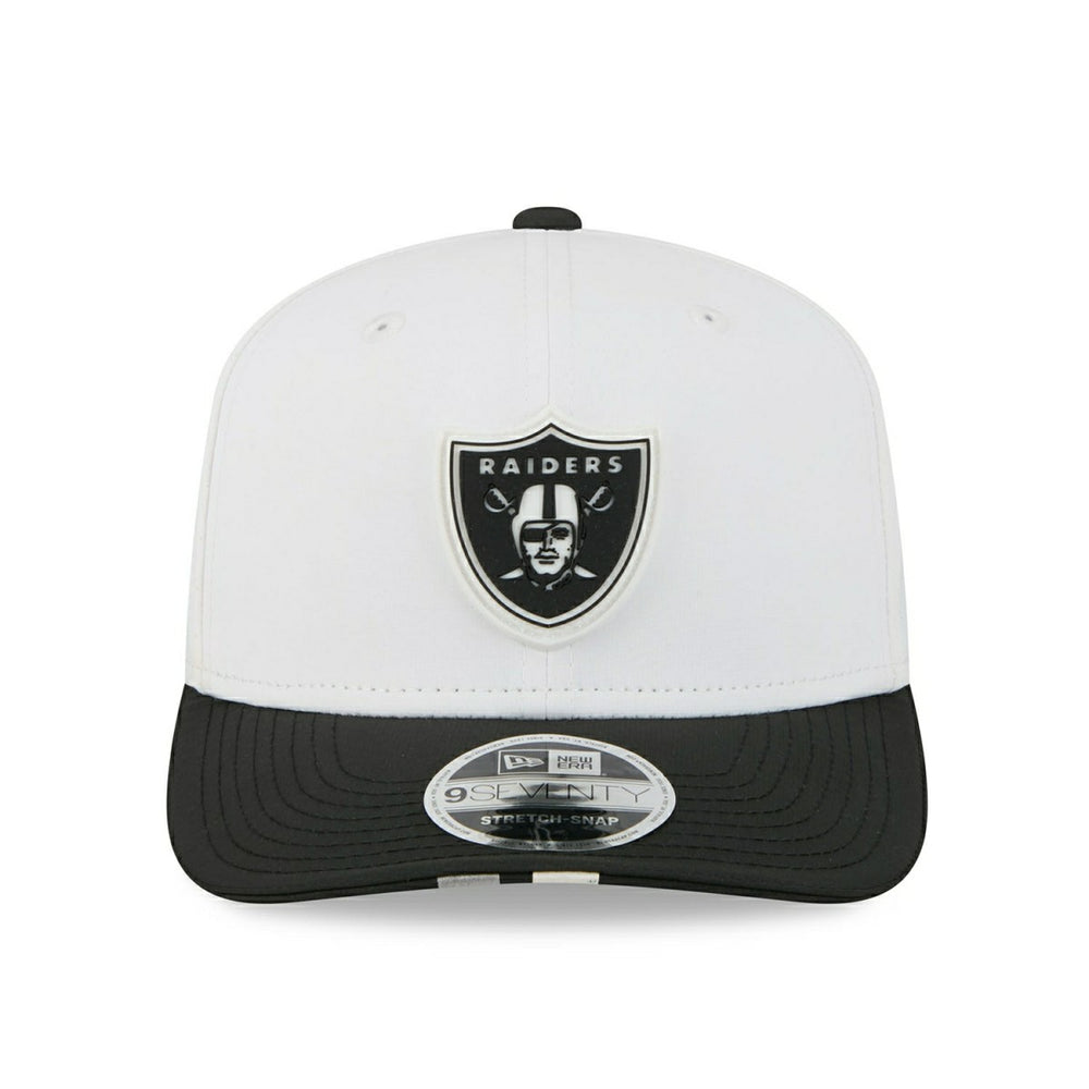 Las Vegas Raiders 2025 NFL Training Camp New Era  9SEVENTY Stretch-Snap Cap OTC White Classic