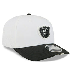 Las Vegas Raiders 2025 NFL Training Camp New Era  9SEVENTY Stretch-Snap Cap OTC White Classic