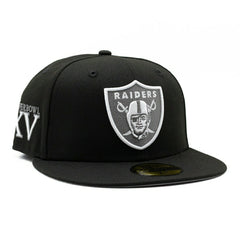 Las Vegas Raiders Super Bowl XV New Era 59FIFTY Fitted NFL Cap Black Lifestyle