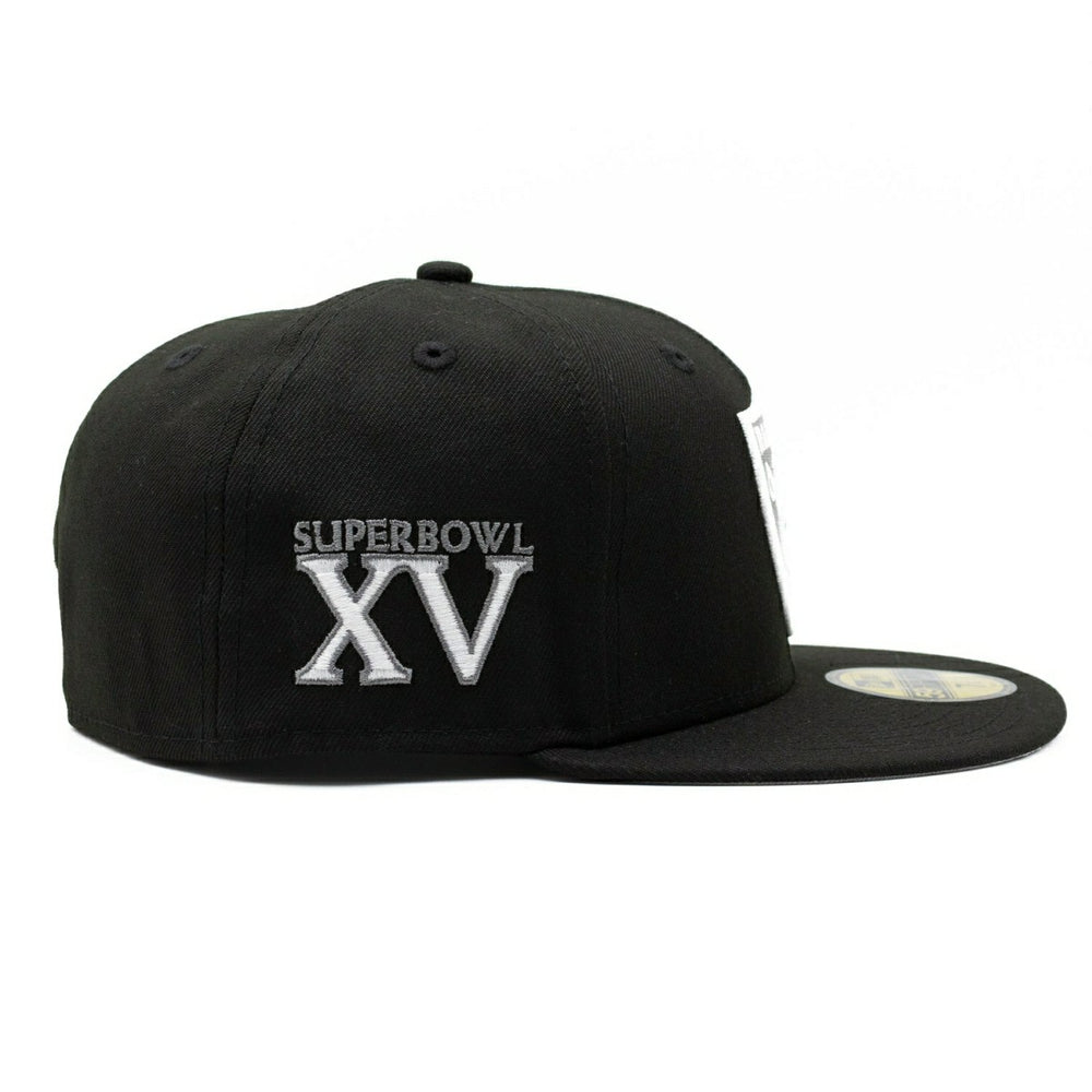Las Vegas Raiders Super Bowl XV New Era 59FIFTY Fitted NFL Cap Black Lifestyle