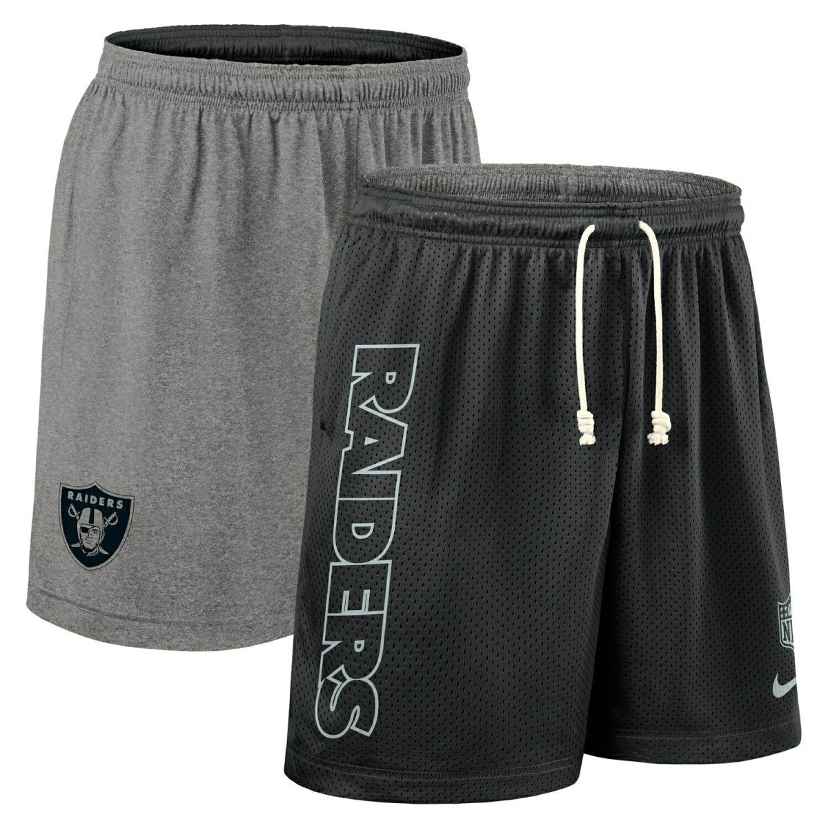Las Vegas Raiders 2025 NFL Sideline Reversible Mesh Nike Dri-FIT Shorts Black Taass for sale