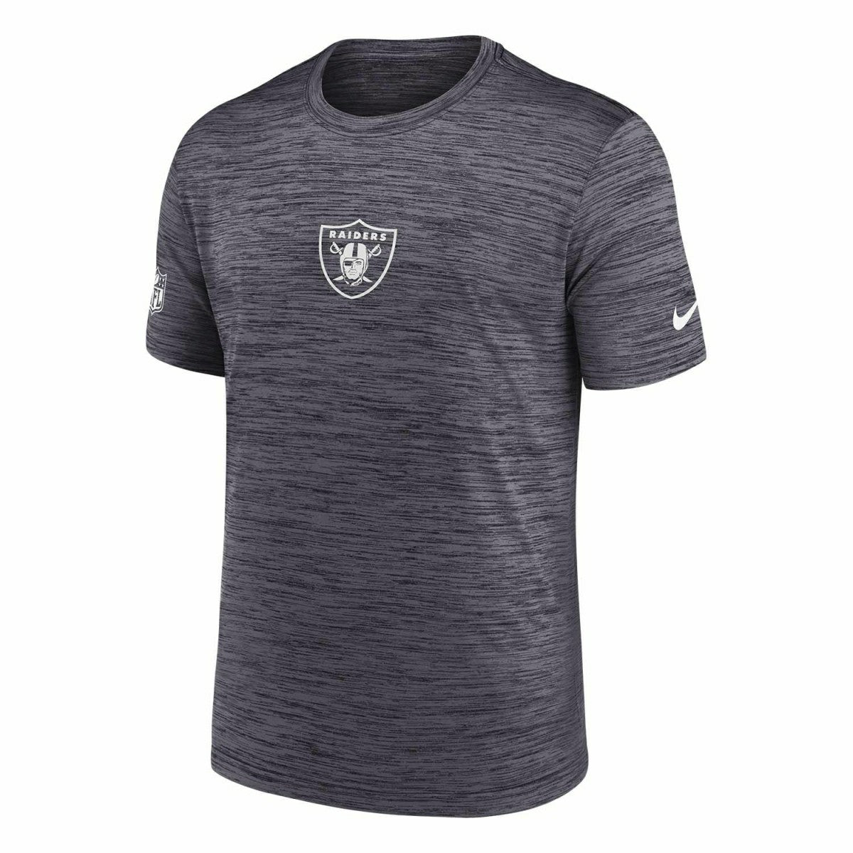 Las Vegas Raiders 2025 NFL Sideline Nike Velocity Performance T-Shirt Gray Lifestyle