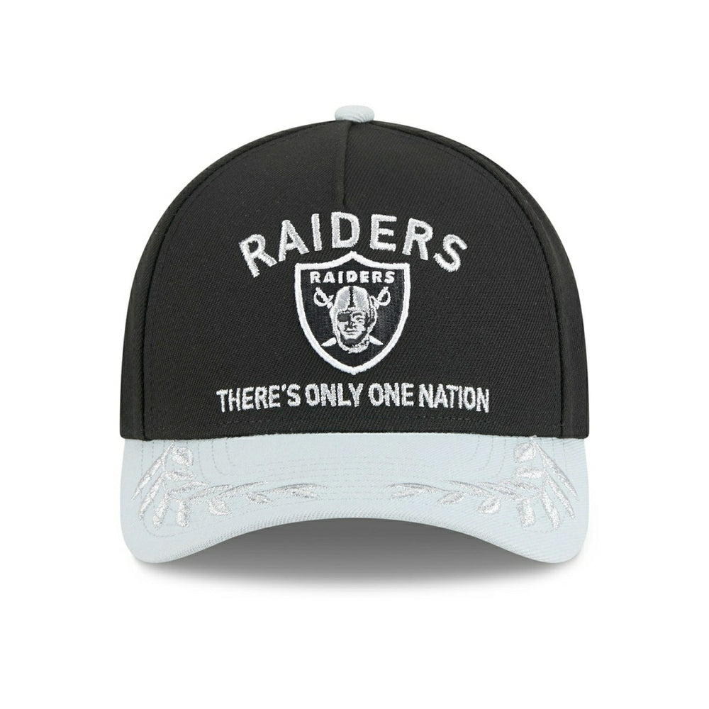 Las Vegas Raiders 2025 NFL Draft 9FORTY M-Crown A-Frame Snapback Cap Black Classic