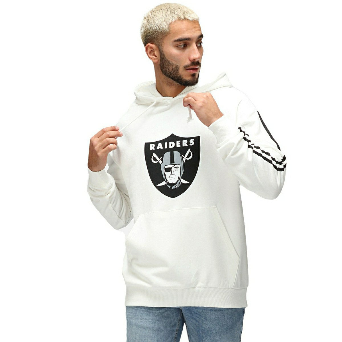 Las Vegas Raiders Recovered Ecru NFL Hoodie Cream Taass for sale