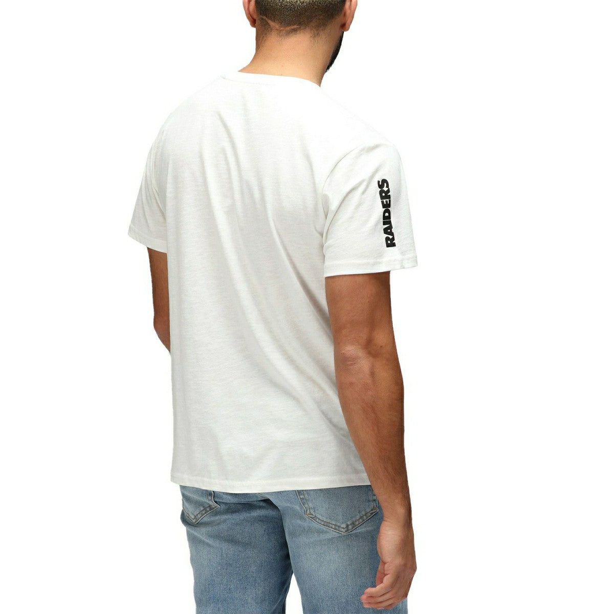 Las Vegas Raiders Recovered Ecru Slub NFL T-Shirt Cream Taass US