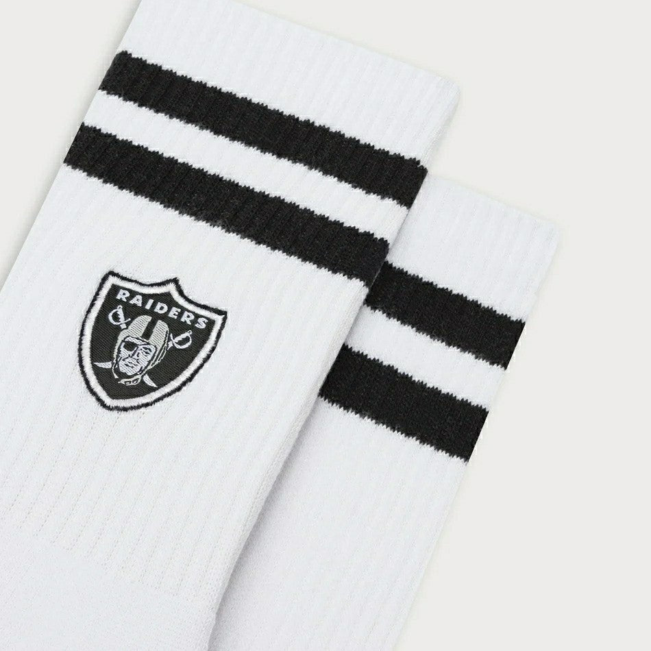 Las Vegas Raiders L&L '90 Classics NFL Crew Socks White Classic