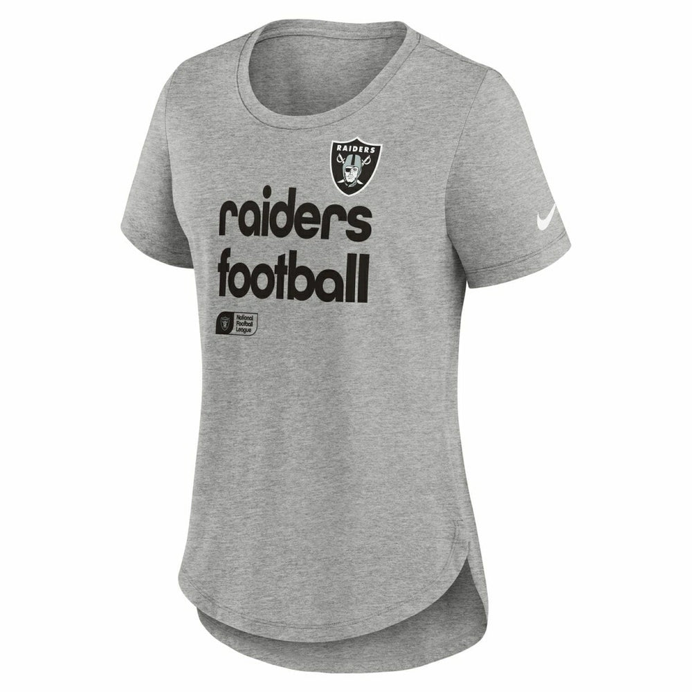 Las Vegas Raiders Nike Triblend Football NFL T-Shirt Gray (Women's) Taass US