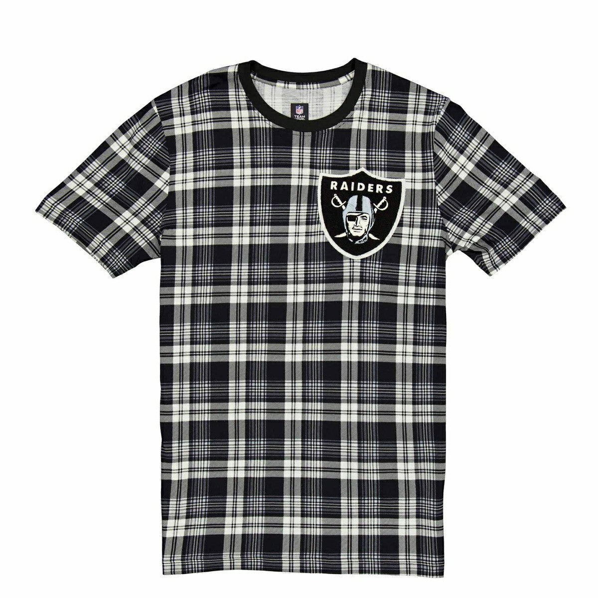Las Vegas Raiders Plaid 2024 New Era 3rd Down NFL T-Shirt Black Taass for sale