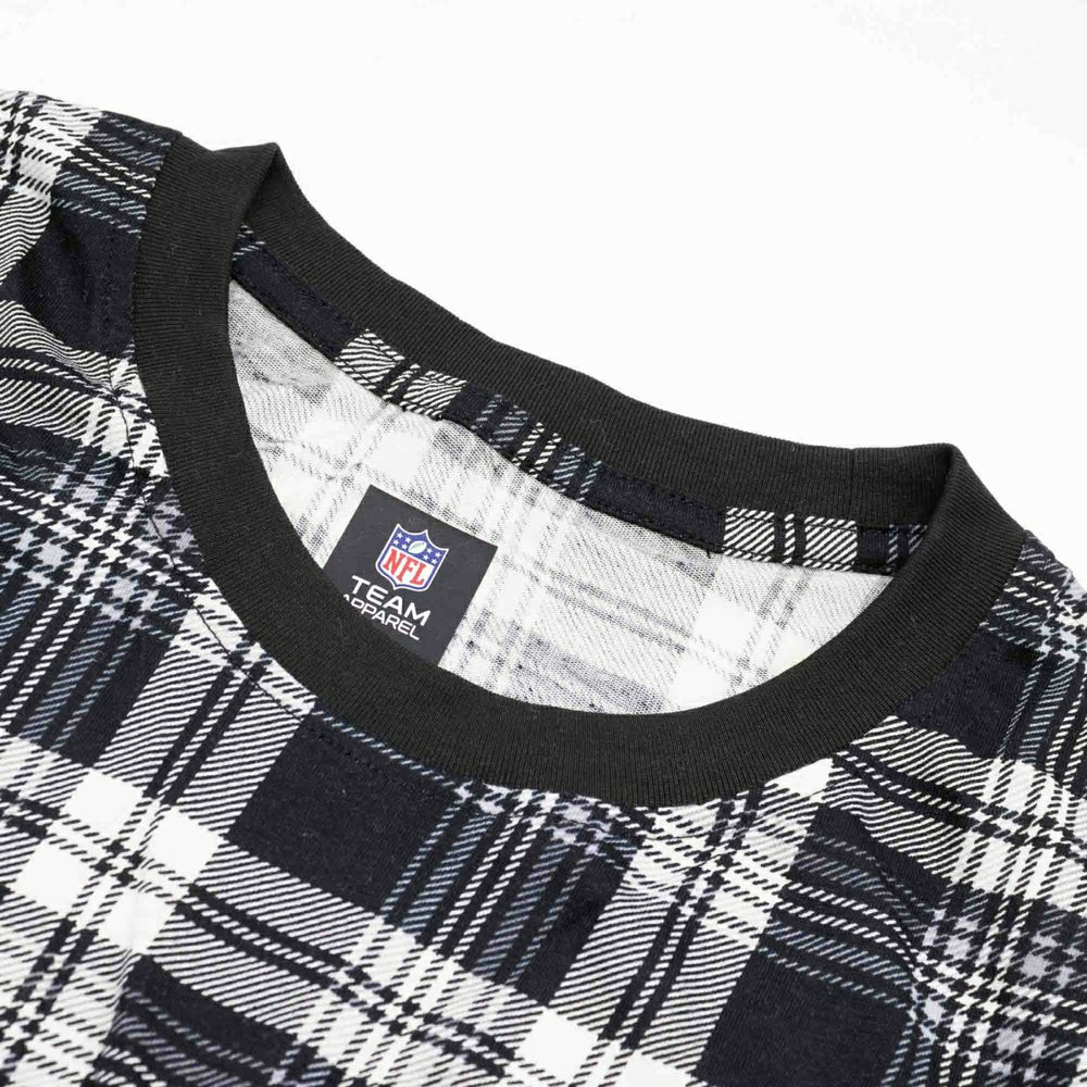 Las Vegas Raiders Plaid 2024 New Era 3rd Down NFL T-Shirt Black Taass for sale