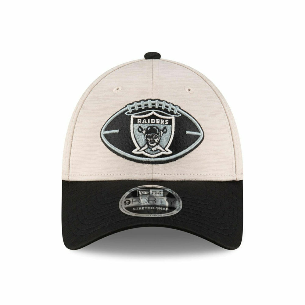 Oakland Raiders Historic 2024 NFL Sideline New Era Stretch-Snap 9FORTY Cap Fashion