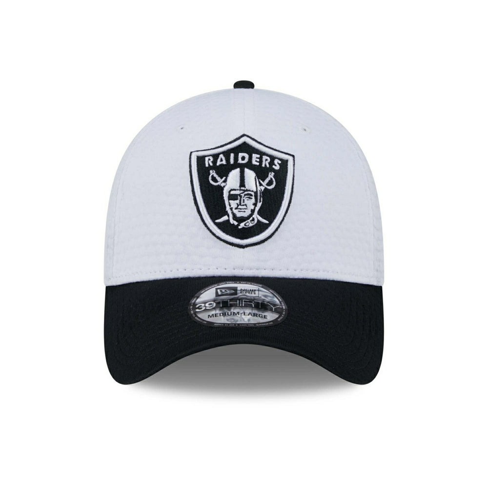 Las Vegas Raiders 2024 NFL Training Camp New Era 39THIRTY Flex Cap White Taass sale