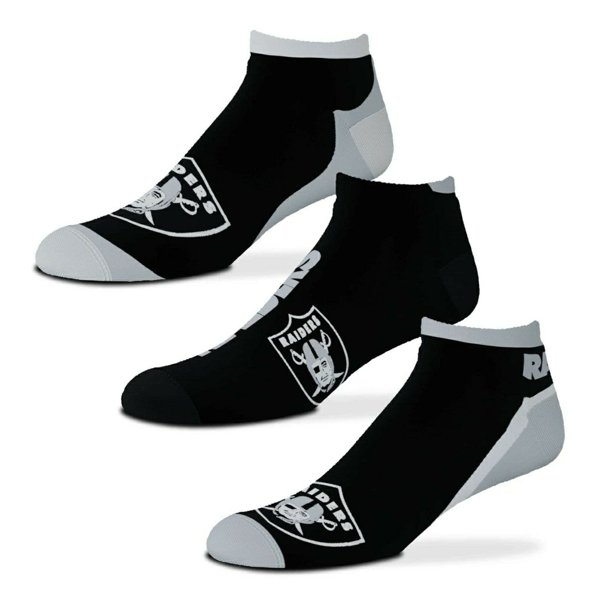 Las Vegas Raiders No Show NFL Socks 3-Pack Taass for sale
