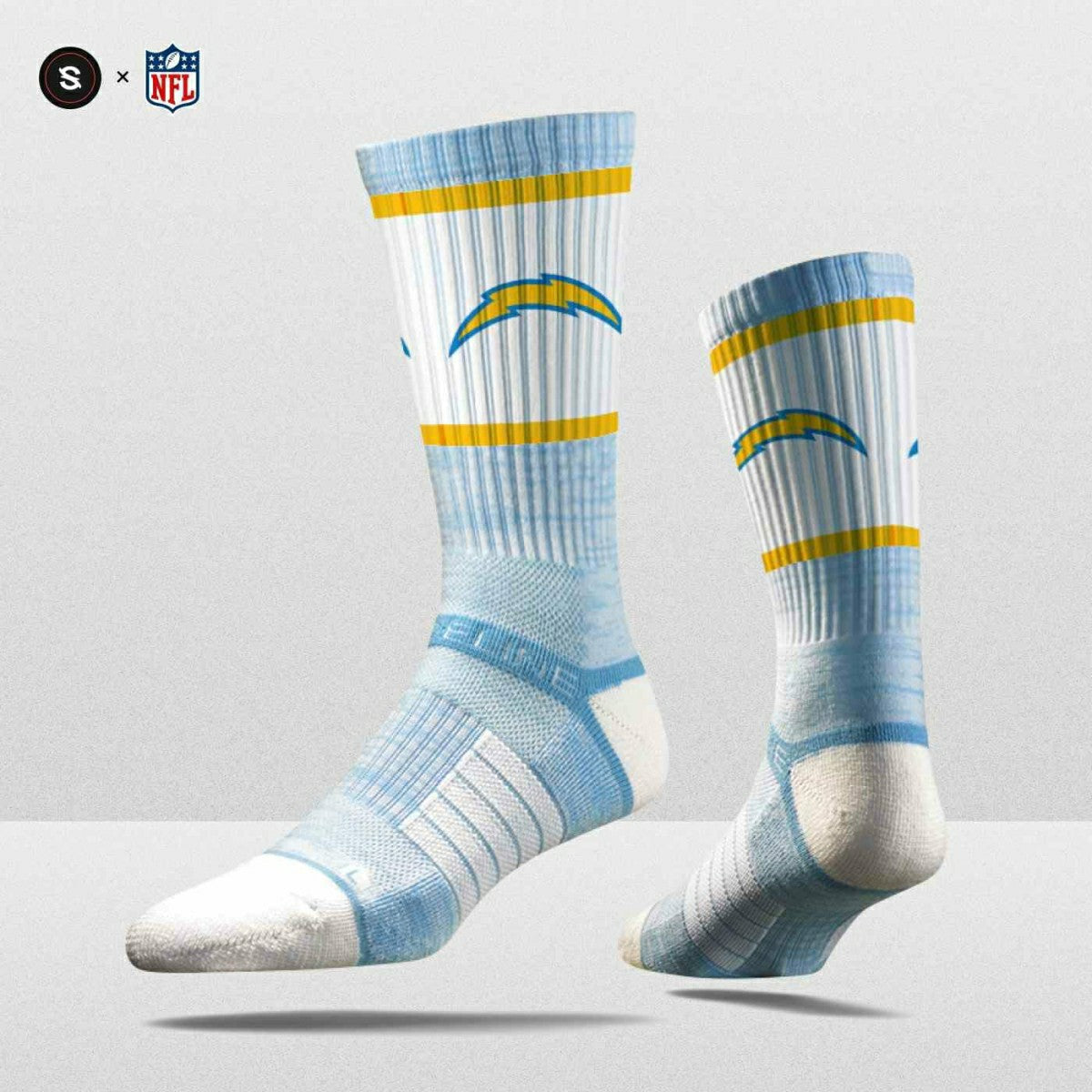 Los Angeles Chargers Strideline Premium NFL Crew Socks Taass sale