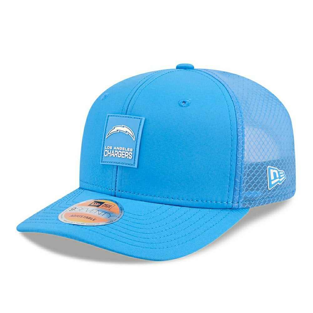 Los Angeles Chargers 2025 NFL On-Field Sideline 9SEVENTY Trucker Snapback Cap Blue Classic