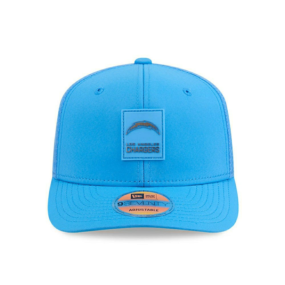 Los Angeles Chargers 2025 NFL On-Field Sideline 9SEVENTY Trucker Snapback Cap Blue Classic
