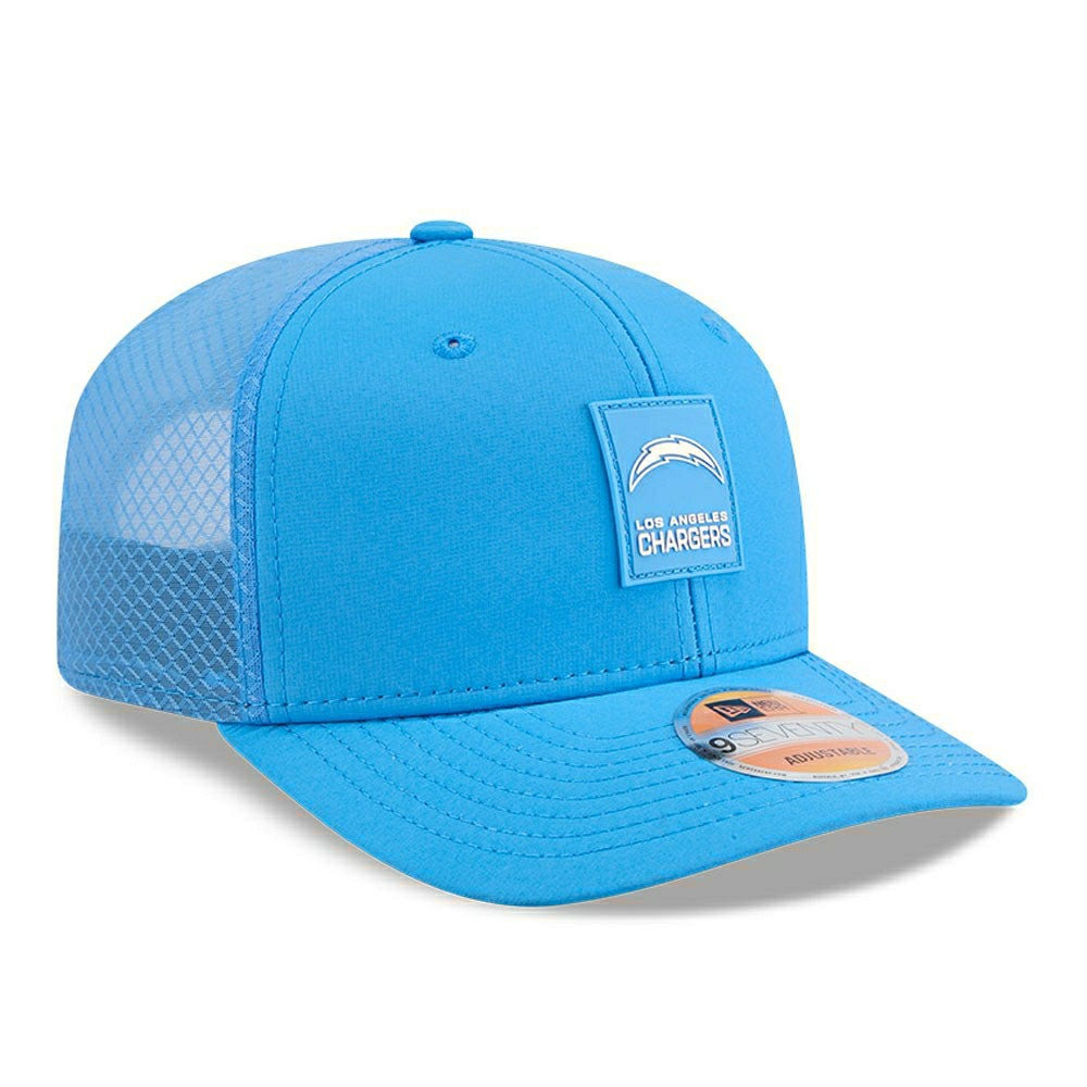 Los Angeles Chargers 2025 NFL On-Field Sideline 9SEVENTY Trucker Snapback Cap Blue Classic