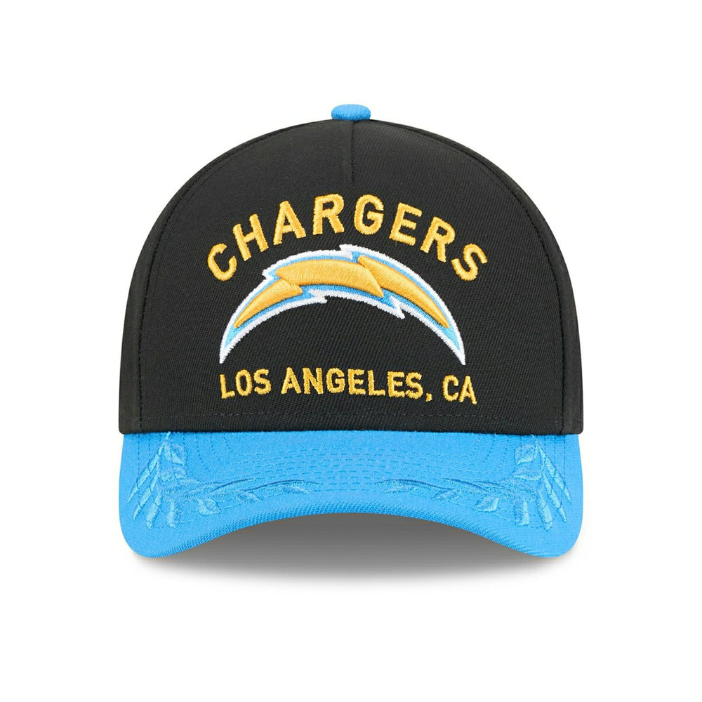 Los Angeles Chargers 2025 NFL Draft 9FORTY M-Crown A-Frame Snapback Cap Black Taass US