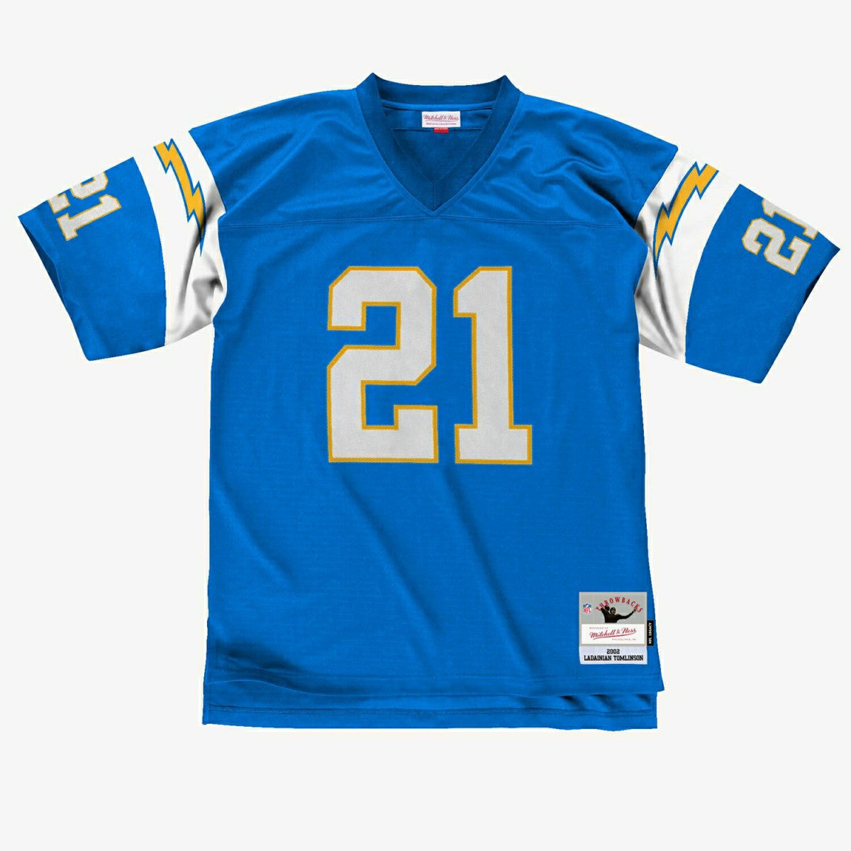 LaDainian Tomlinson #21 San Diego Chargers 2002 Mitchell & Ness Legacy NFL Jersey Blue Taass for sale