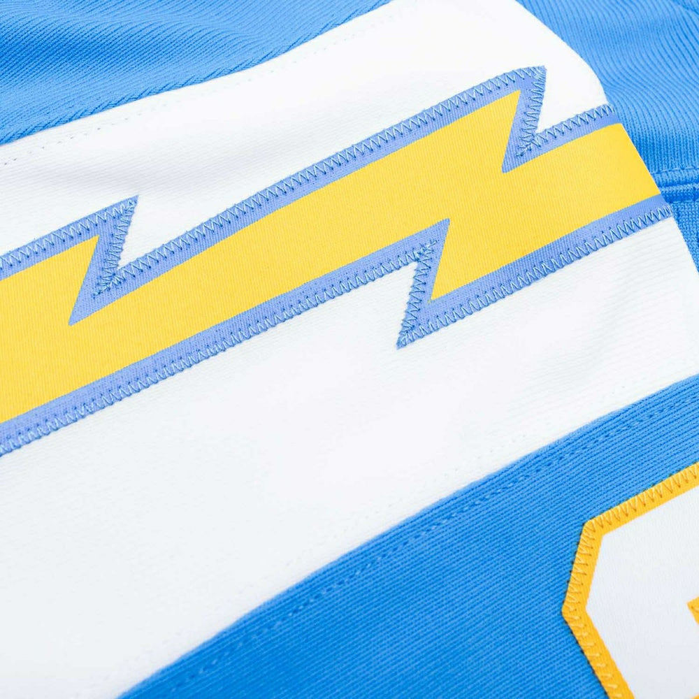 LaDainian Tomlinson #21 San Diego Chargers 2002 Mitchell & Ness Legacy NFL Jersey Blue Taass for sale