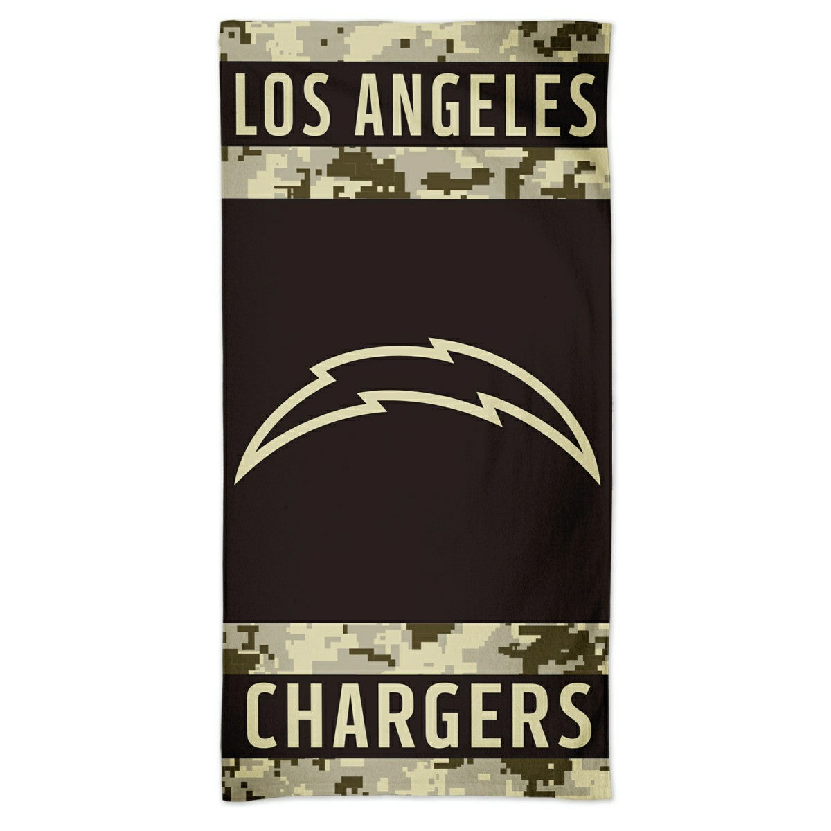 Los Angeles Chargers Camo Spectra NFL Beach Towel Taass US