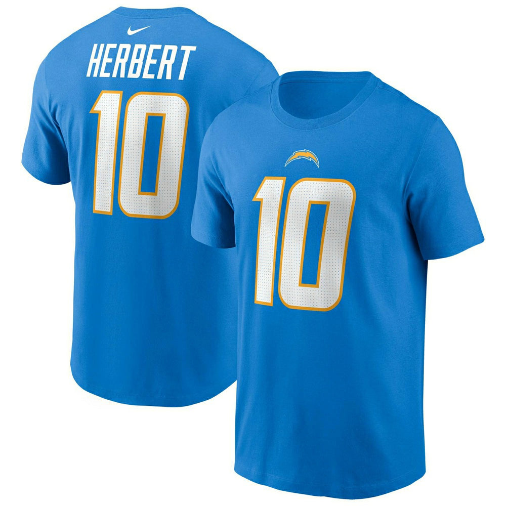 Justin Herbert #10 Los Angeles Chargers Nike Player NFL T-Shirt Blue Taass US