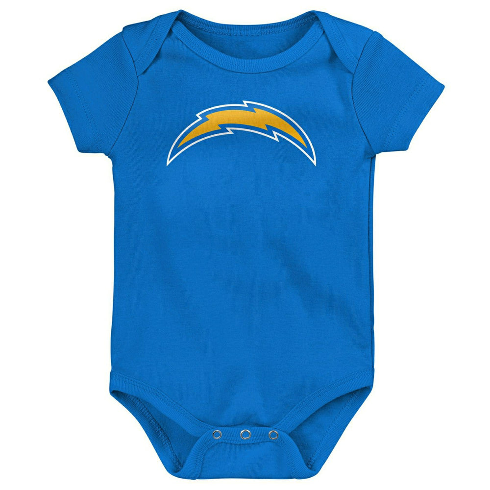 Los Angeles Chargers Game On Creeper NFL Infant Bodysuit Set (3-Piece) Classic