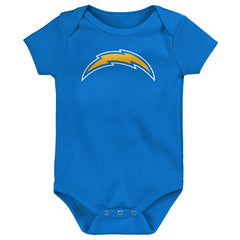 Los Angeles Chargers Game On Creeper NFL Infant Bodysuit Set (3-Piece) Classic