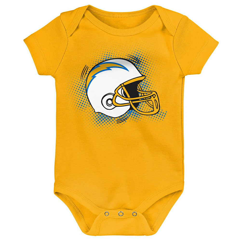 Los Angeles Chargers Game On Creeper NFL Infant Bodysuit Set (3-Piece) Classic