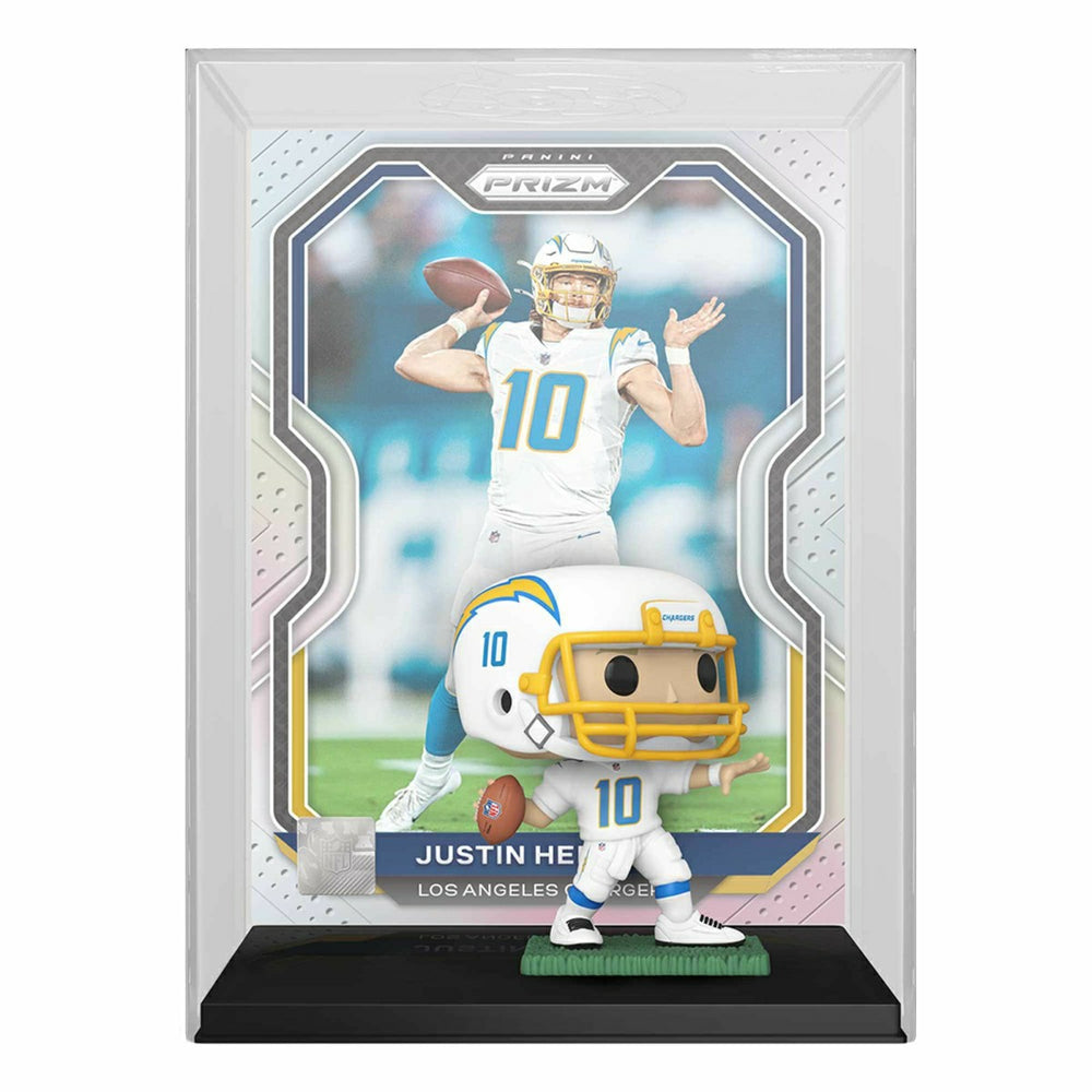 Funko POP! Trading Cards #08 Justin Herbert Los Angeles Chargers Prizm NFL Figure Lifestyle